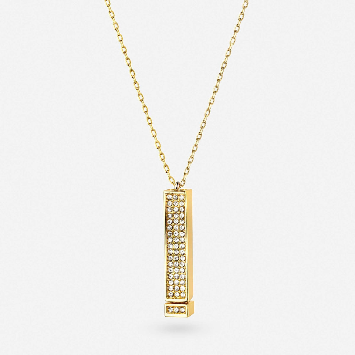 Collar «Te quiero» en vermeil de oro de 18 k, sobre fondo blanco