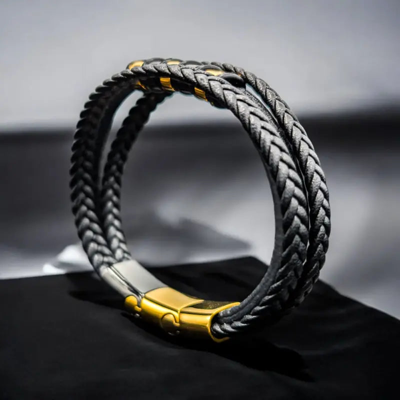 Pour mon fils · Tu ne seras jamais seul · Bracelet en cuir tressé