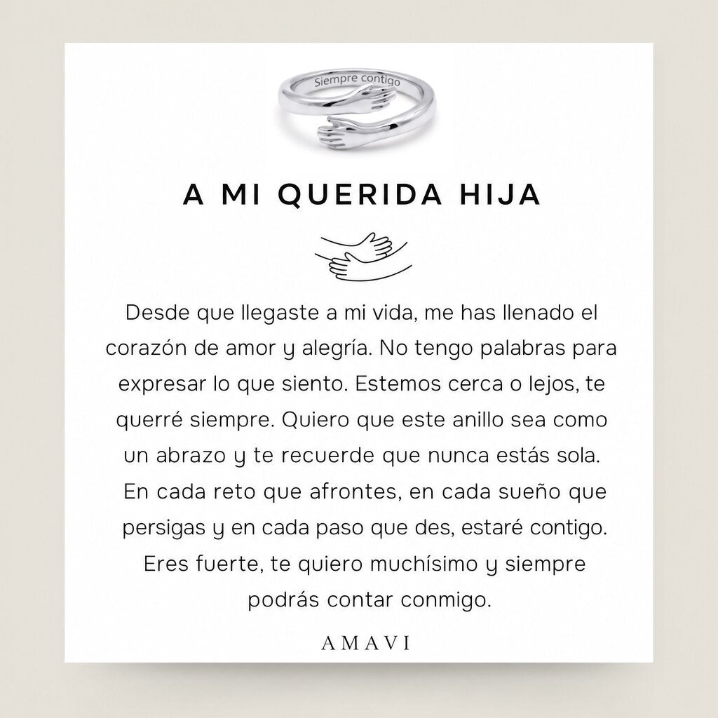 Anillo Abrazo para mi Hija
