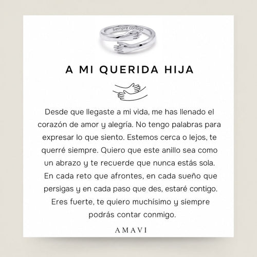 Anillo Abrazo para mi Hija