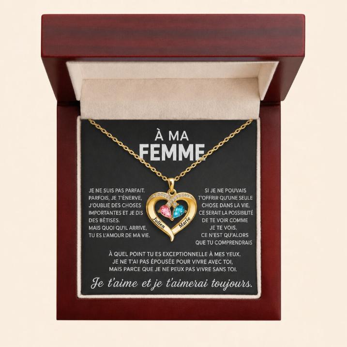 Collar con dedicatoria "A mi Mujer"