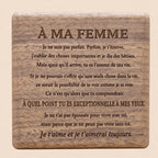 Collier avec dédicace « À ma femme »