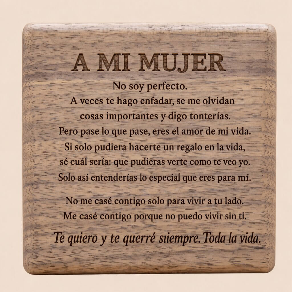 Collar con dedicatoria "A mi Mujer"