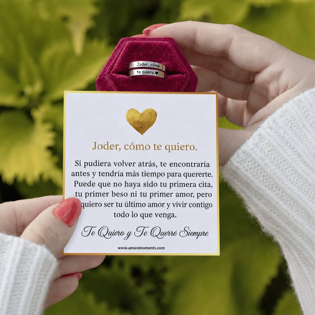 Anillo «J♡der, cómo te quiero»