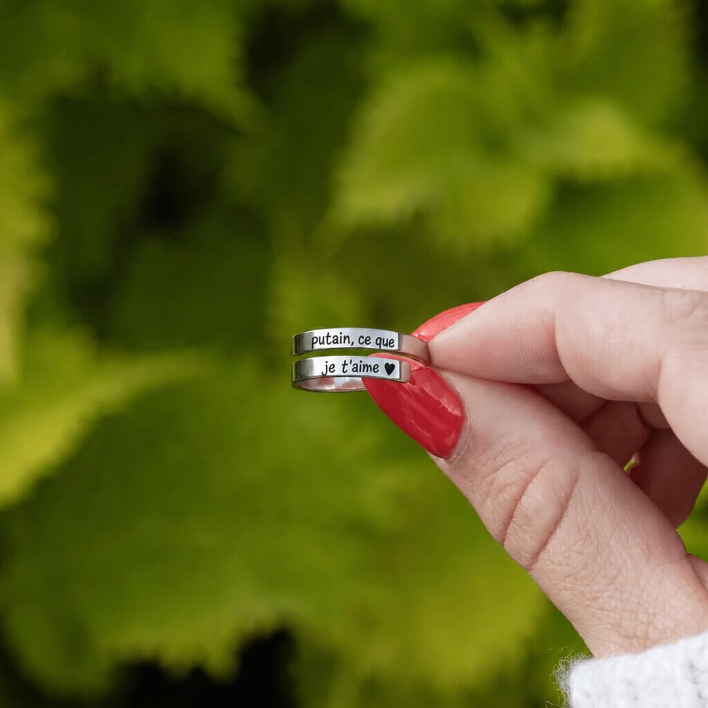 Bague « P♡tain, ce que je t’aime »