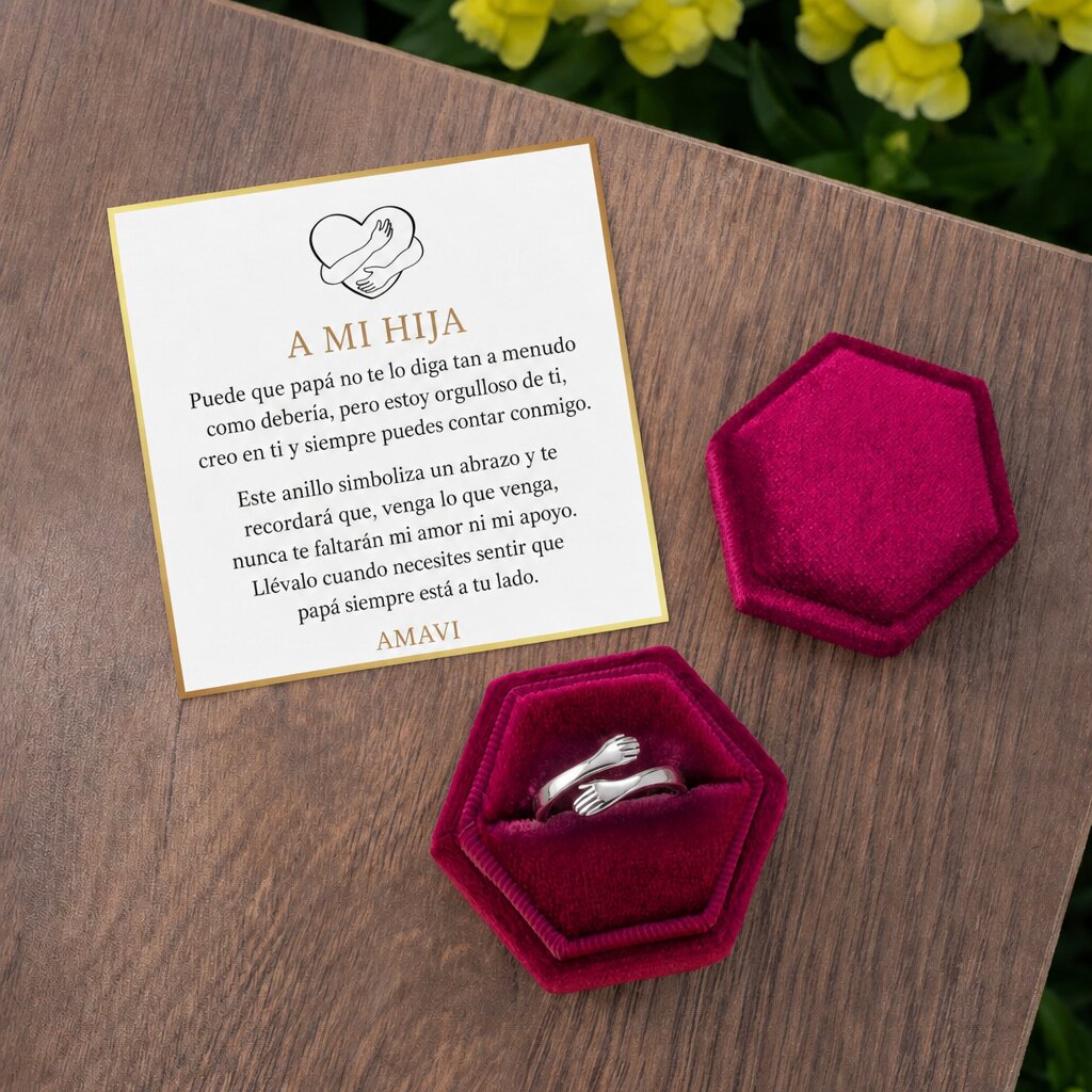 Anillo Abrazo Papá e Hija