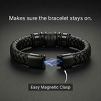 Cierre magnético de la pulsera negra para hombre