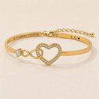 Bracelet infini et cœur gravé pour votre petite-fille