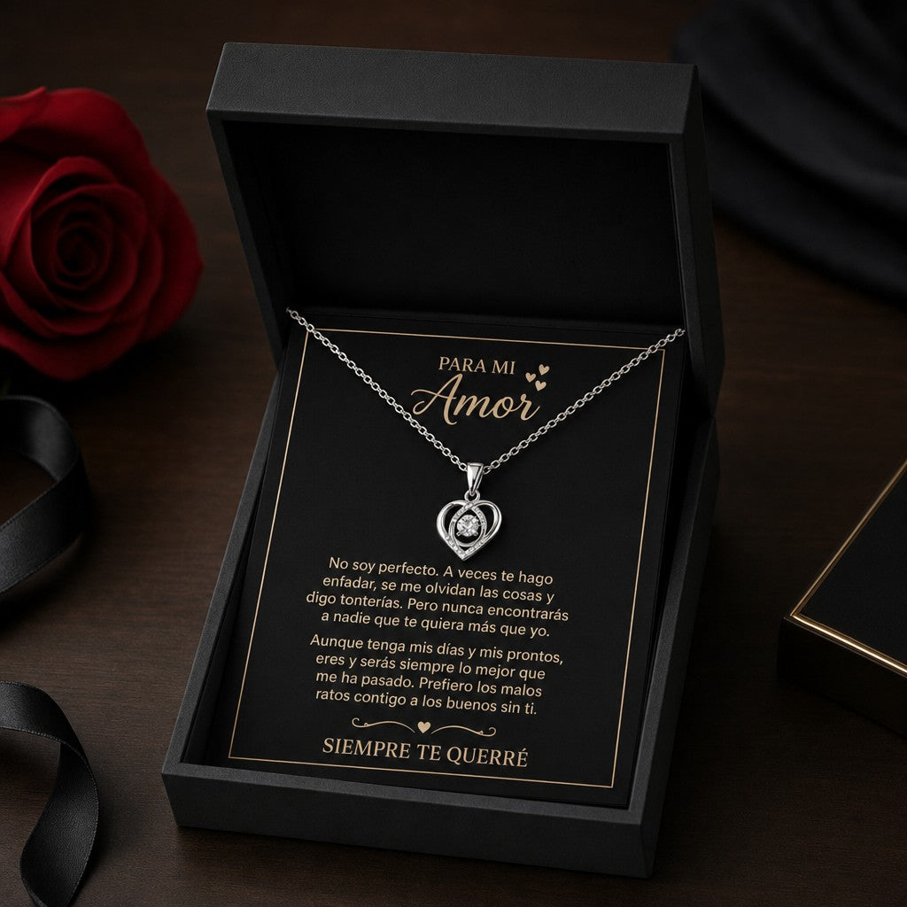 Collar de corazón para mi mujer — Te querré siempre