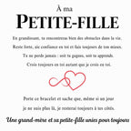 Bracelet infini et cœur gravé pour votre petite-fille