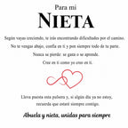 Pulsera de infinito y corazón grabada para tu nieta