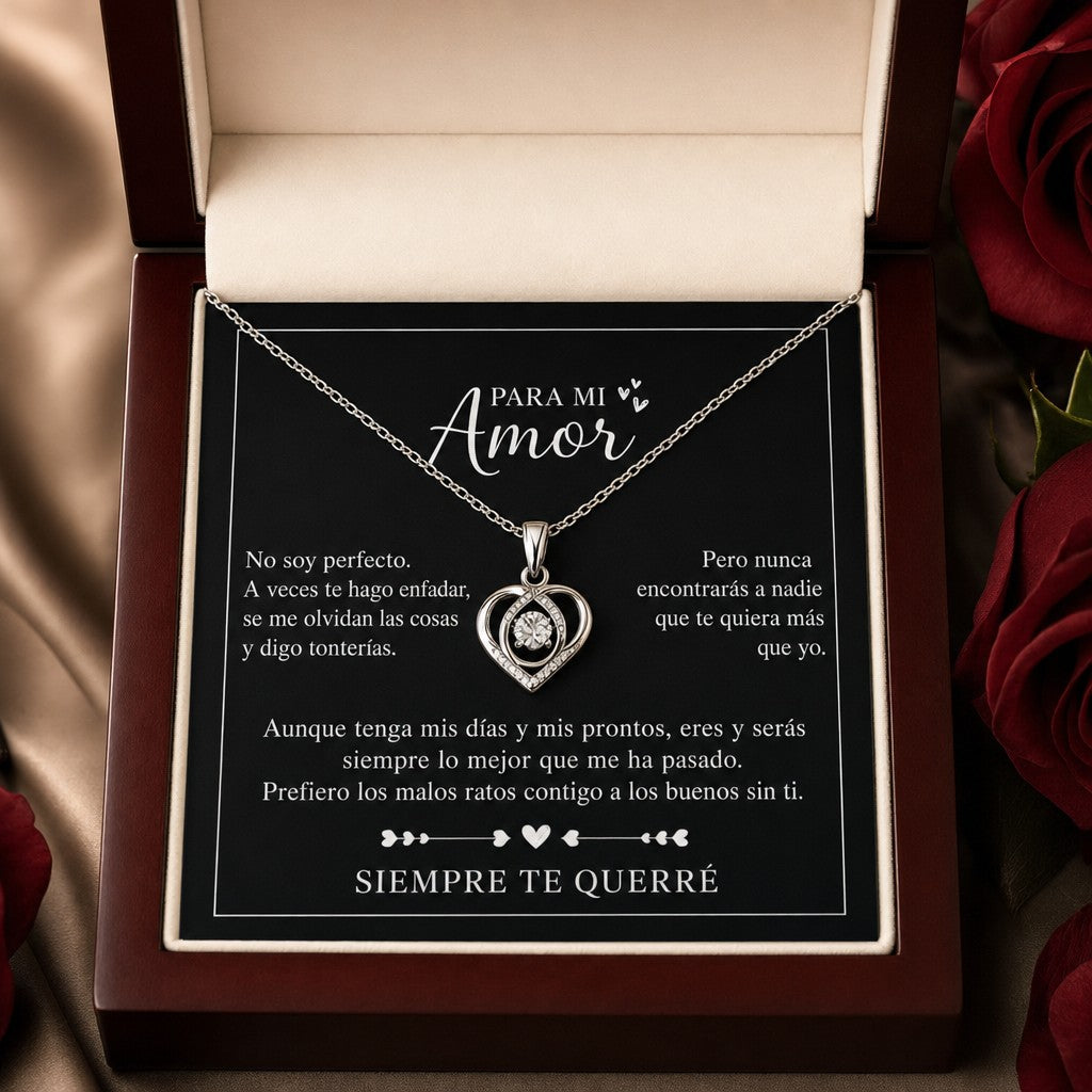 Collar de corazón para mi mujer — Te querré siempre