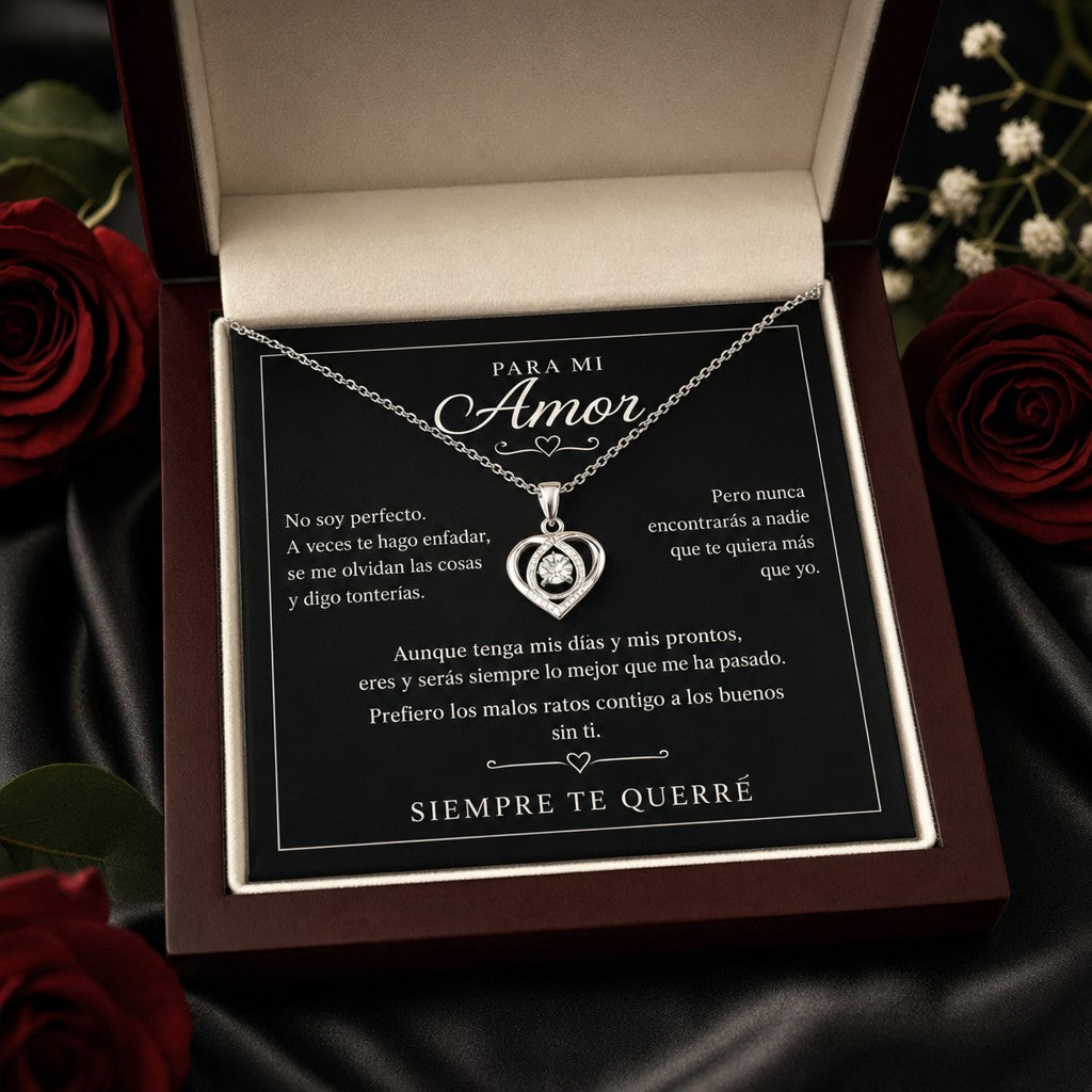 Collar de corazón para mi mujer — Te querré siempre