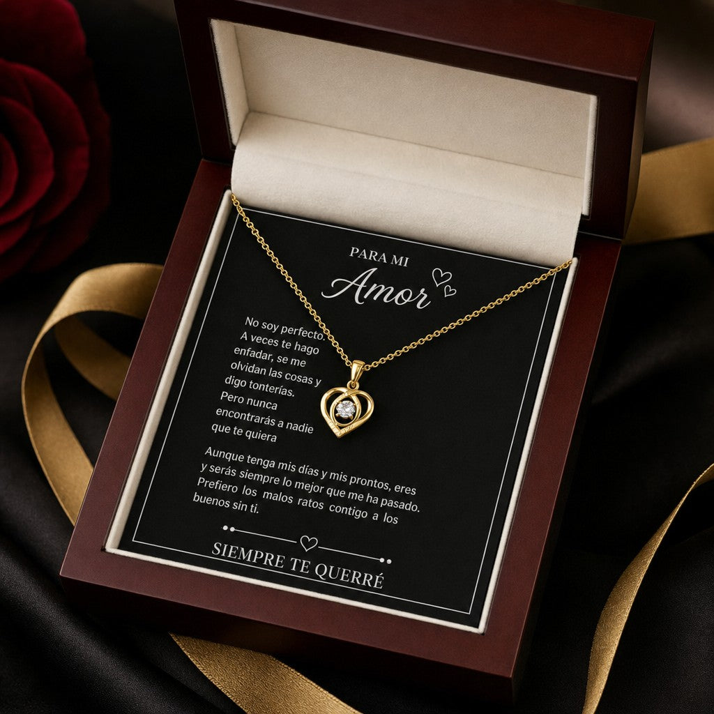 Collar de corazón para mi mujer — Te querré siempre
